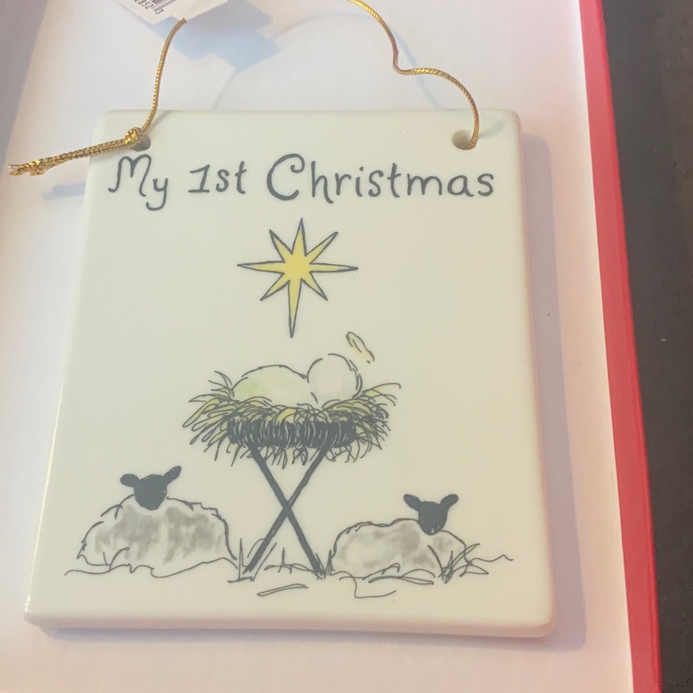 Meme My 1st Christmas Ceramic Ornament with Yellow Star